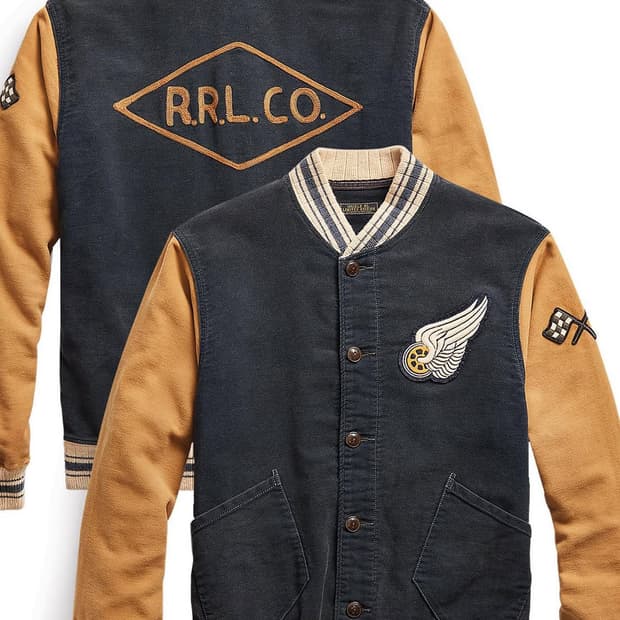 RRL 몰스킨 리미티드 바시티 