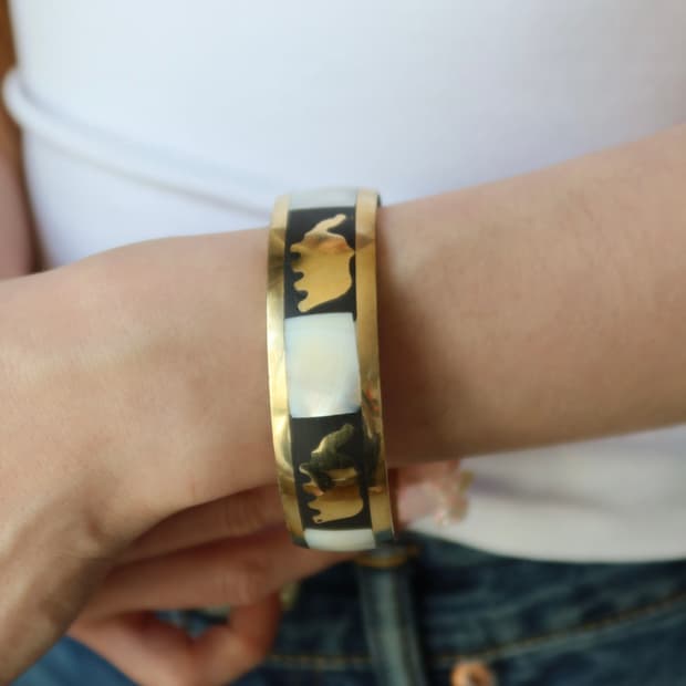 animal pattern slim bangle
