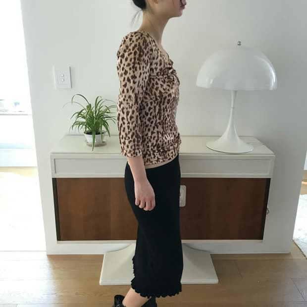 vintage frill knit skirt