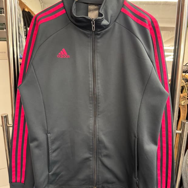 아디다스 차콜/핑크 트랙탑 져지
