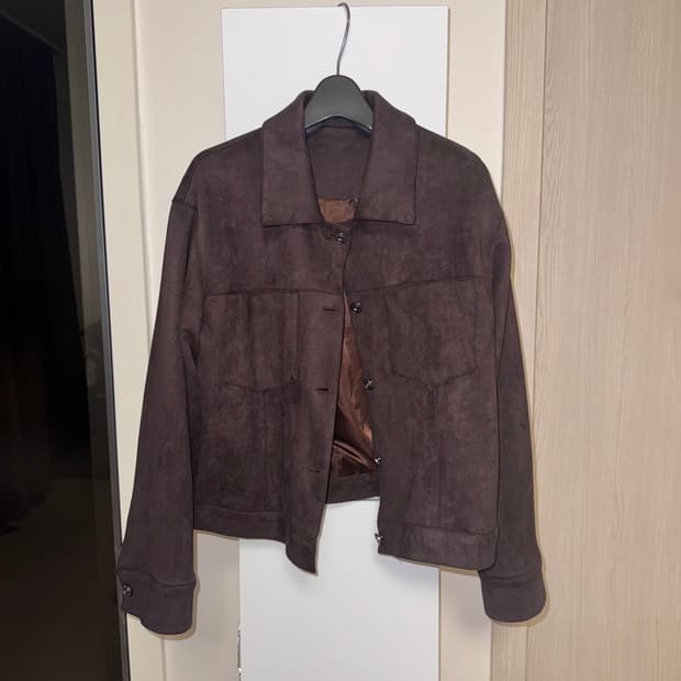 에이블리 브라운 스웨이드 자켓