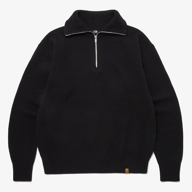 노스페이스 반집업 니트