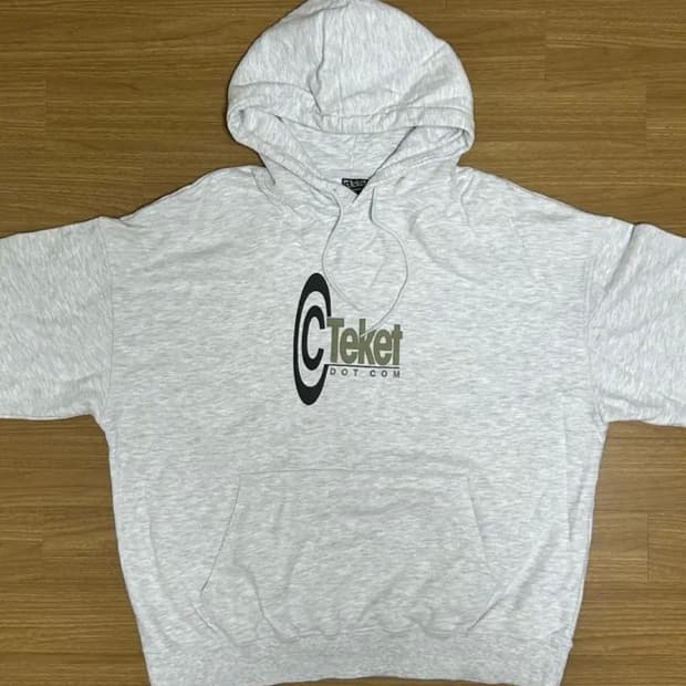 테켓 teket symbol hoodie melange gray L