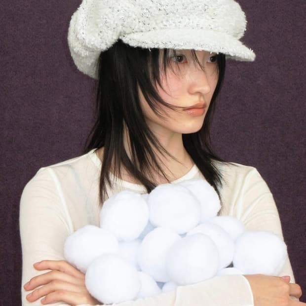 Gorrogorra cloud cap wool white