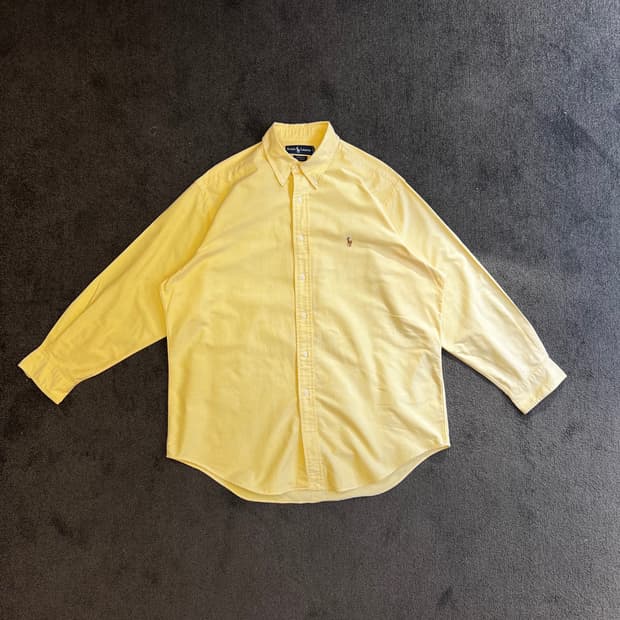 랄프로렌 옥스포드 셔츠 옐로우