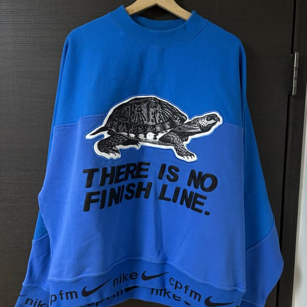 L - 나이키 x CPFM 플리스 크루넥 블루