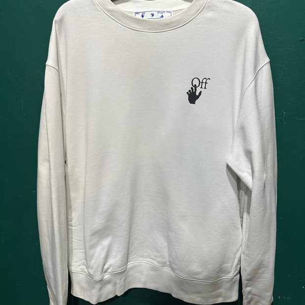 오프화이트 매장판 버블에로우 맨투맨XL