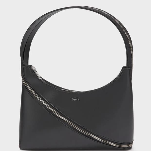 코페르니 지퍼 바게트 숄더백