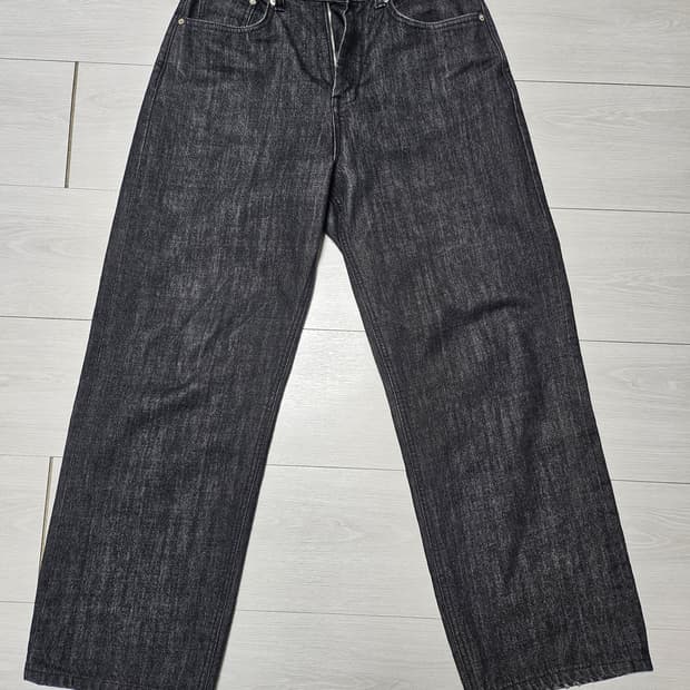 YOUTH 와이드 데님 팬츠 워시드 블랙 S