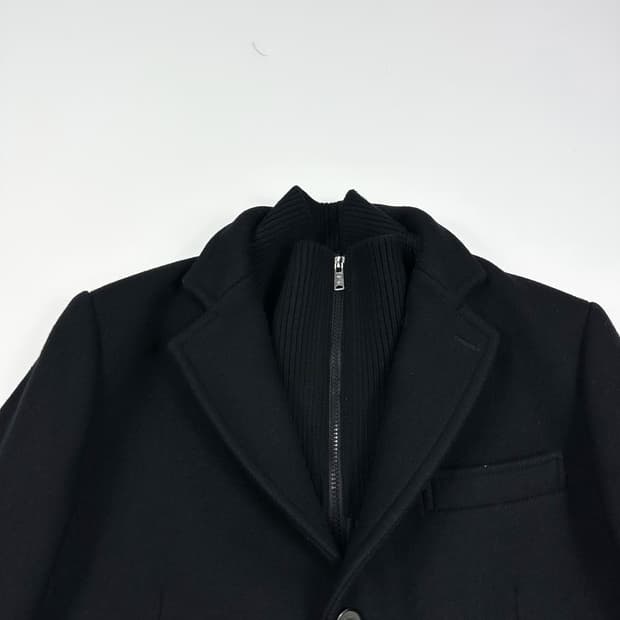 테이트 클래식 블랙 싱글 롱 코트자켓 (XL)