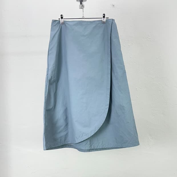 질샌더 터콰이즈 업 사이징 랩 스커트