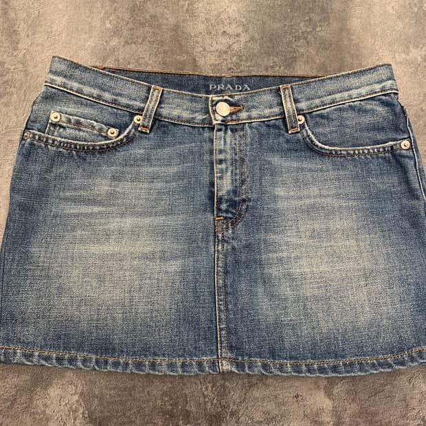 PRADA 프라다 데님 스커트(코튼)40 사이즈-해외발송