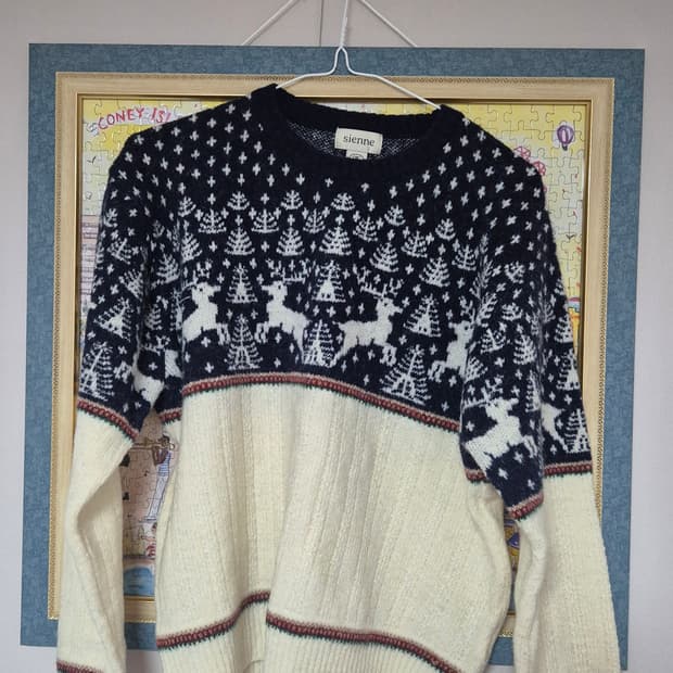 시엔느 크리스마스 노르딕 니트 스웨터