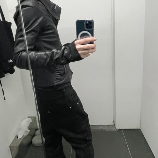 Ekam high-neck leather 하이넥 레더자켓