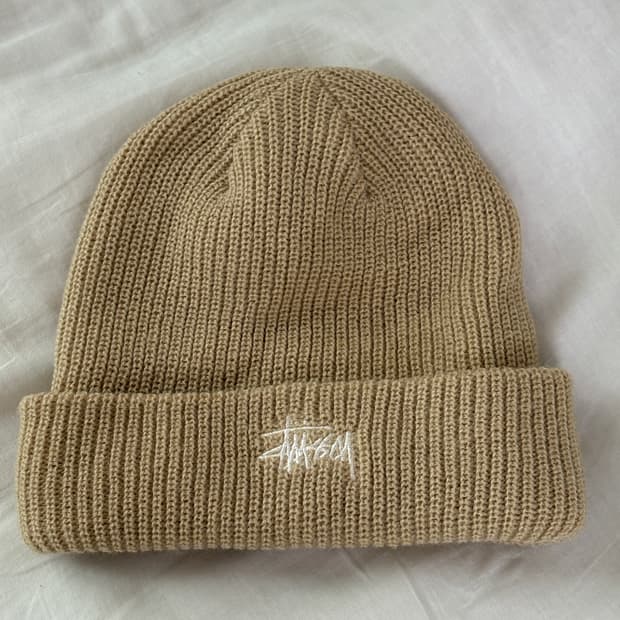 스투시 베이지 비니