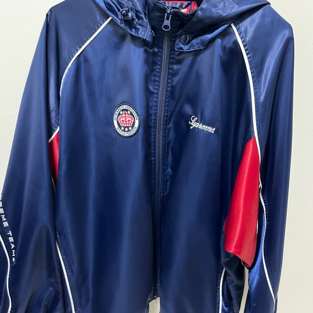 슈프림 사틴 후드 트랙 자켓 네이버 24ss