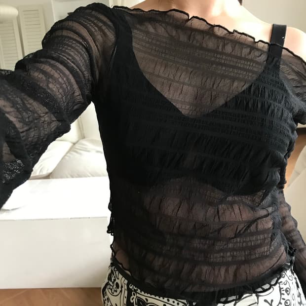 vintage see-through top