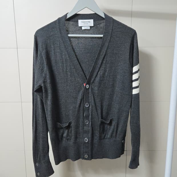 톰브라운 사선완장 메리노울 가디건 2사이즈