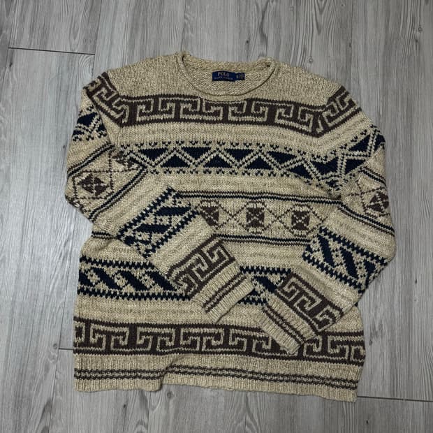 폴로 랄프로렌 실크 패턴니트 XL