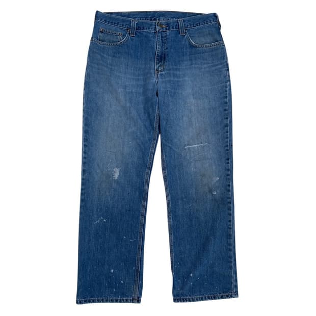 [36x30] carhartt 칼하트 릴렉스 핏 중청 데님 팬츠 e13