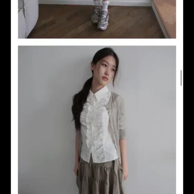 베이비랩 러플 블라우스