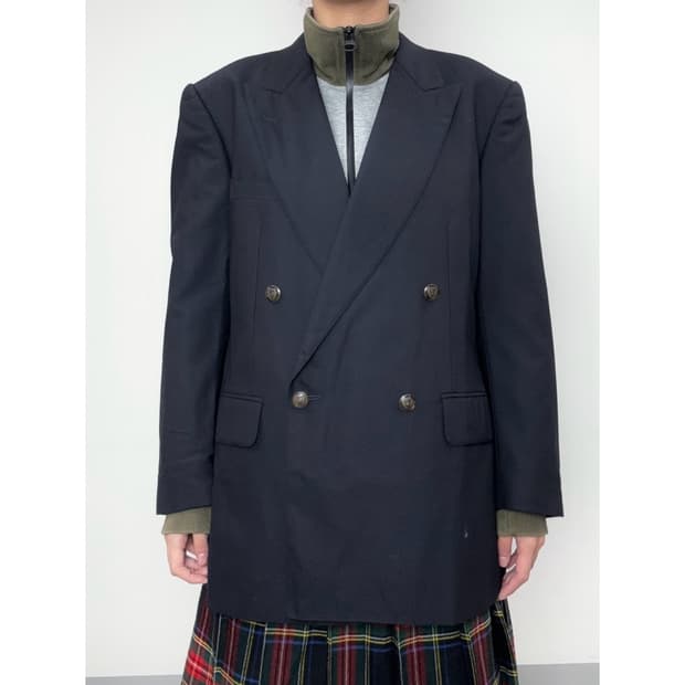 빈티지 네이비 블레이저 울 자켓