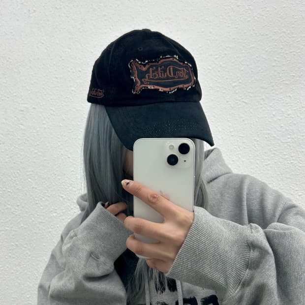 본더치 y2k 코듀로이 블랙 볼캡