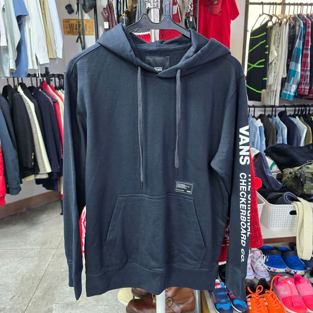 반스 검정색 후드티 (1280)