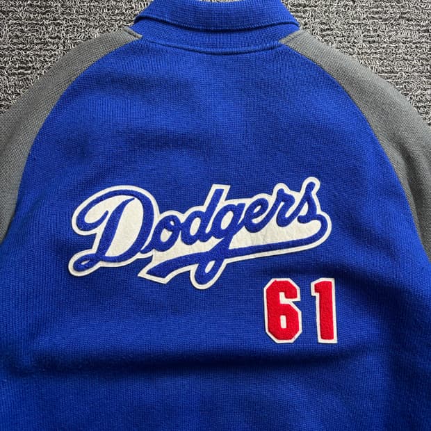 00s F&F LA 다저스 빅로고 니티드 바시티 자켓 2808