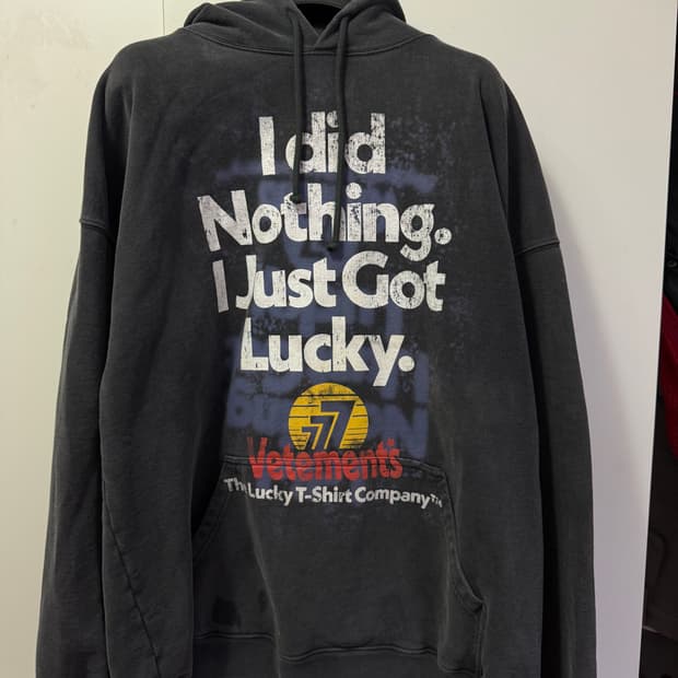 베트멍 비큐티 럭키777 빈티지 워싱 블랙