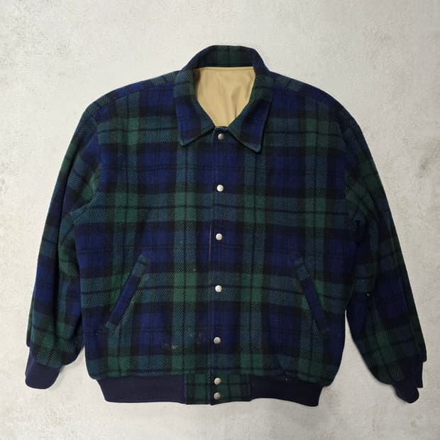 90's 폴로랄프로렌 울&코튼 리버시블 자켓 M