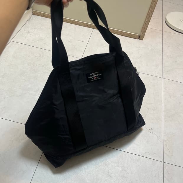 폴로 진 블랙 나일론 토트백