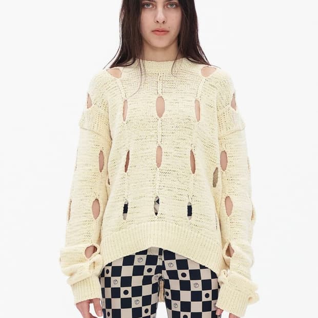 더오픈프로덕트 (오픈YY) 컷아웃 니트