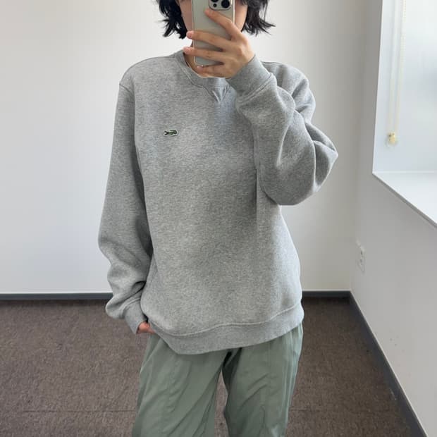 Lacoste 라코스테 스몰로고 그레이 맨투맨