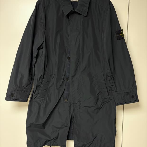 [A급] 스톤아일랜드 마이크로랩스 트렌치코트 다크네이비