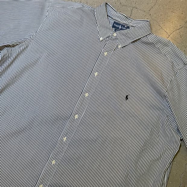 Polo 폴로 블루 스트라이프 반팔셔츠
