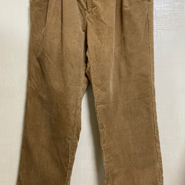 헤지스 Hazzys / 코듀로이 골덴 브라운 투턱 팬츠 / 86