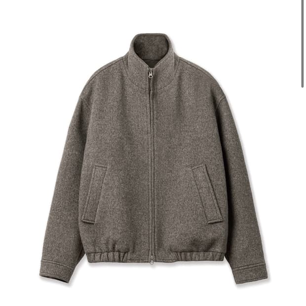 스테디에브리웨어 하이넥 블루종 울 자켓 봄버 25FW