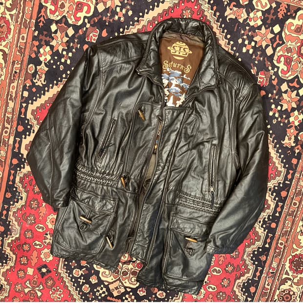 ( XXL ) 가죽코트 워크웨어 밀리터리 아메카지 빈티지가죽 가죽카코트