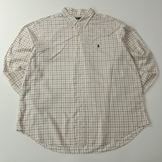CJ403 2XL 폴로 빅사이즈 90s 홍콩판 멀티 윈도우페인 셔츠 남