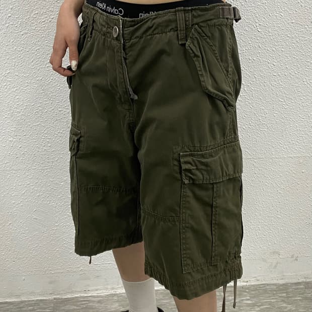후아유 90's 포켓 카키 카고팬츠 L