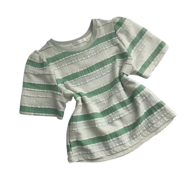 스트라이프 셔링 반팔 T