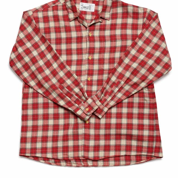 JPN 00s 일본 빈티지 BAZZ 레드 체크 셔츠 L