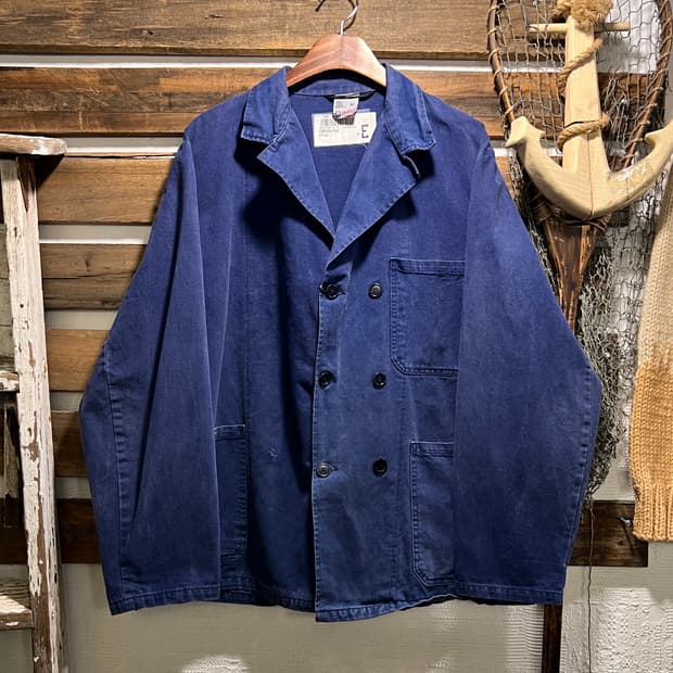 [XL]빈티지 워싱 더블 브레스트 프렌치 워크자켓