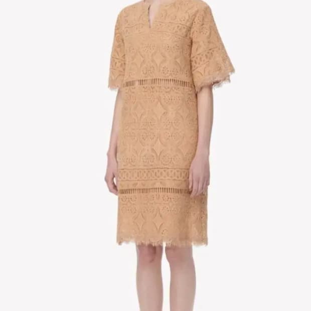 타임 슬리브리스 슬릿 레이스 원피스 55사이즈