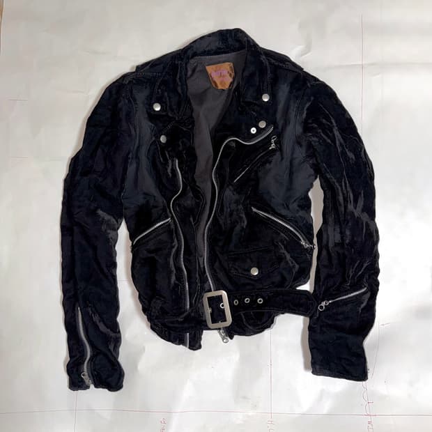 준야와타나베 축융 벨벳 쉬폰 재킷