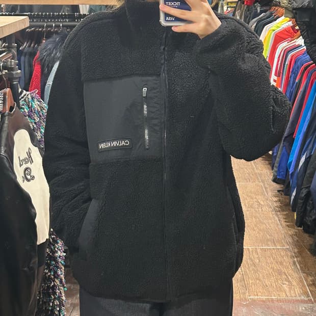 [HI] 캘빈클라인 후리스 자켓 블랙