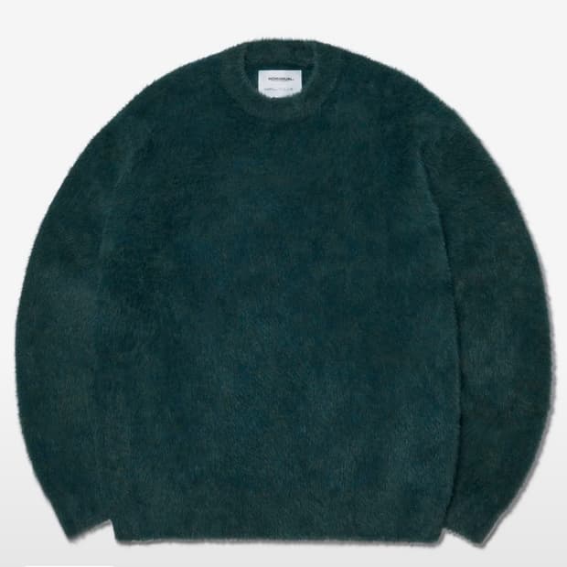 [L] 노매뉴얼 헤어리 크롭 니트 새상품