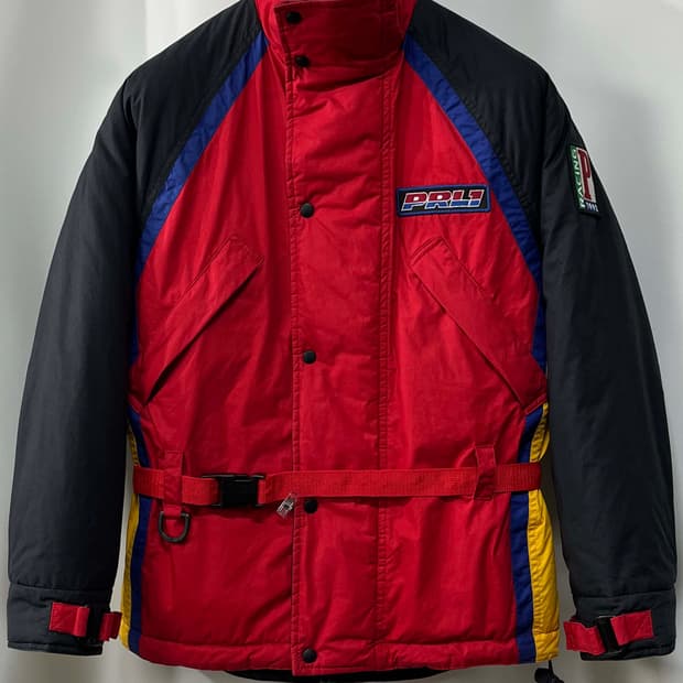 폴로 랄프로렌 1992f/w p와펜 레이싱 벨티드 스키코트 자켓