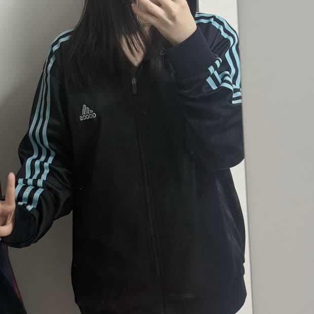 아디다스 하늘색 줄 져지